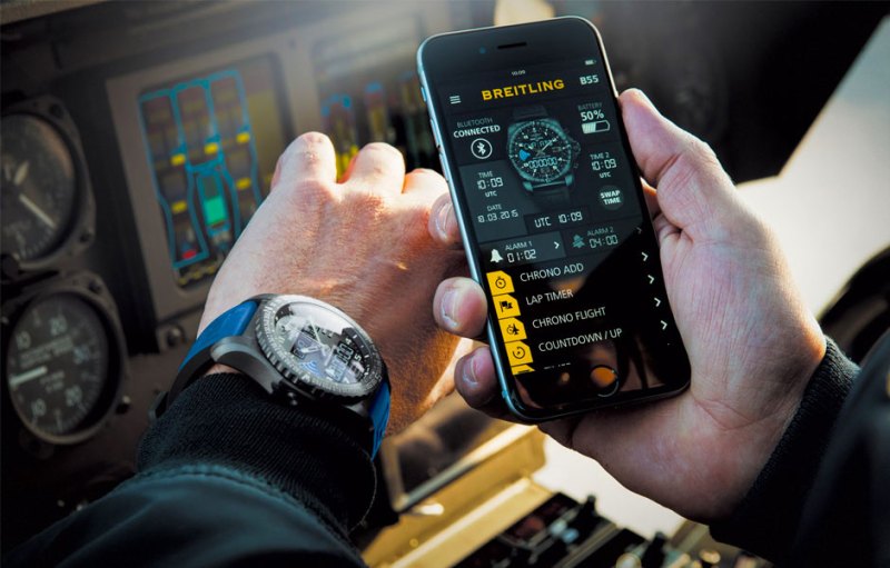 the manual wind breitling b55 connective smart watch b1