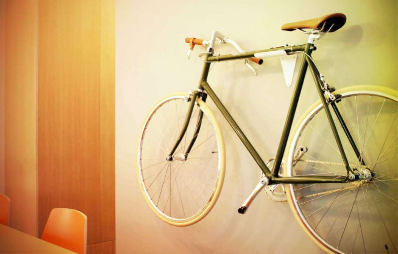 flipcrown lets you store your bike with ease wallmounted