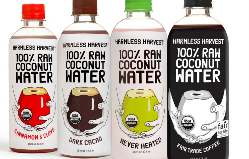 harmless harvest introduces fair trade coffee coconut water ccw variety