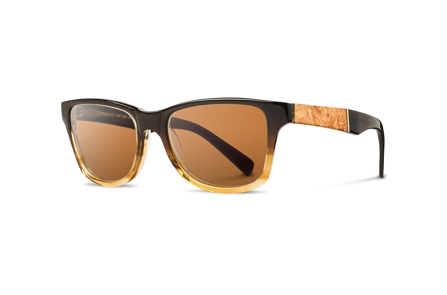 proudly made in america canby acetate sweettea mapleburl brown polarized