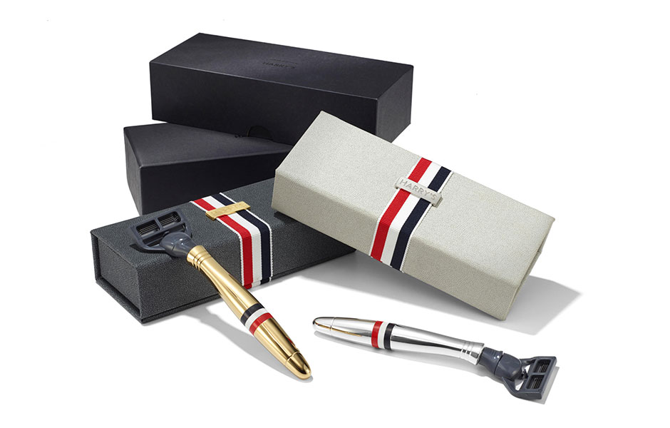 harrys and thom browne are a match made in fancy shaving heaven