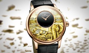 the manual wind jacquet droz petite heure minute mosaic elephant jaquet