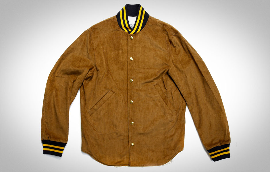best jackets for fall shirt tail varsity  brown corduroy