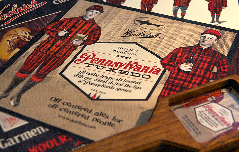 dogfish head and woolrich team up for pennsylvania tuxedo