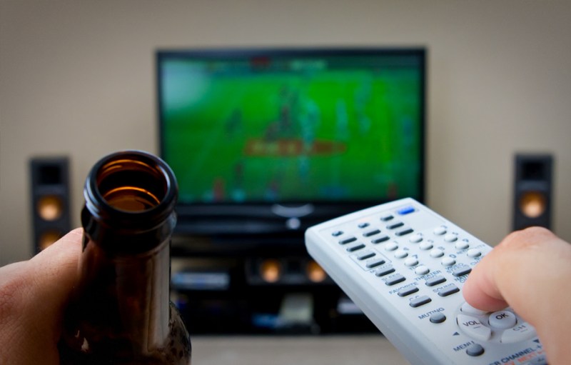 football and beer