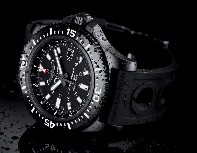 black on with ceramic the breitling superocean 44 special