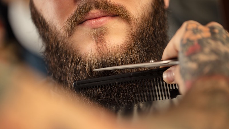 Trimming a beard