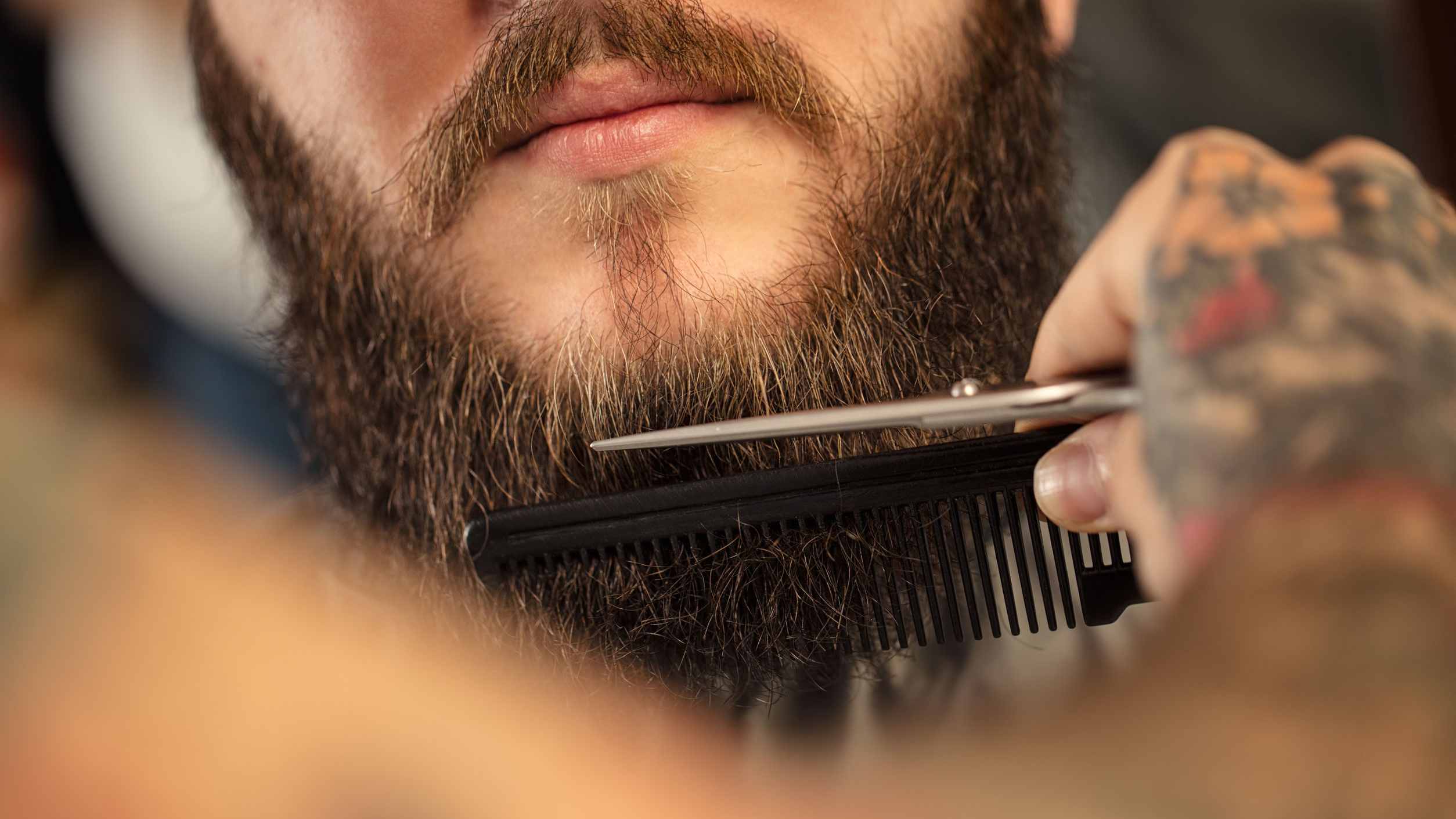 Trimming a beard