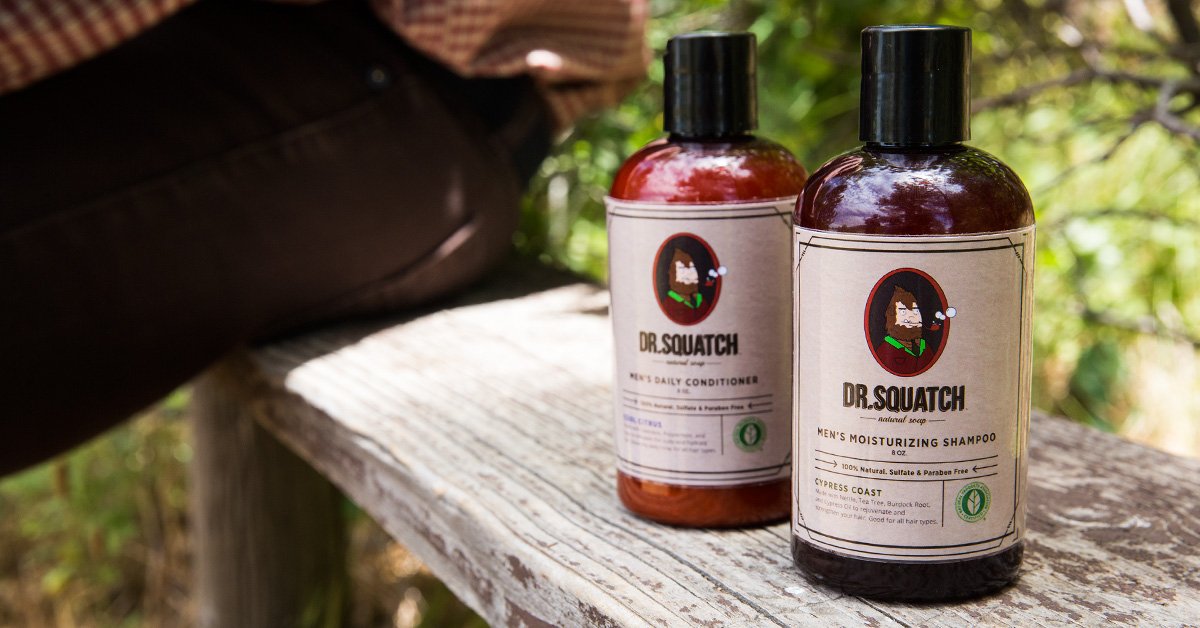 Dr. Squatch's All-New All-Natural Shampoo and Conditioner will