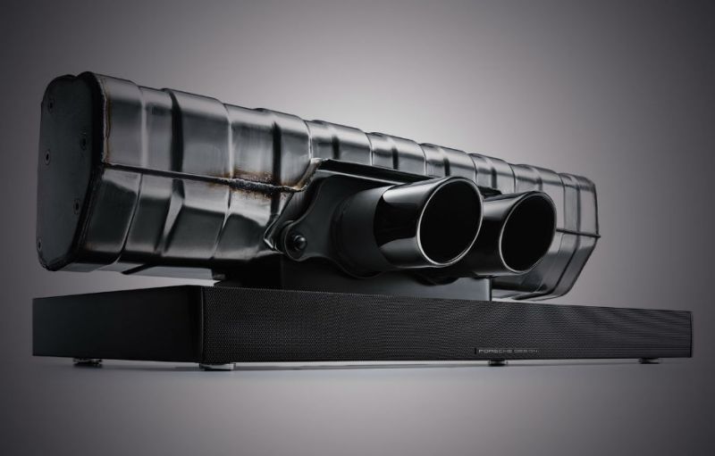 911 soundbar, porsche soundbar, porsche muffler, 911 muffler soundbar