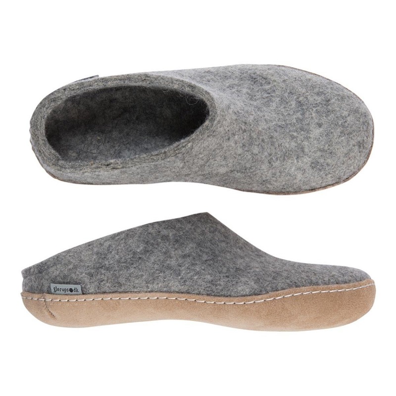 Gray slip-ons