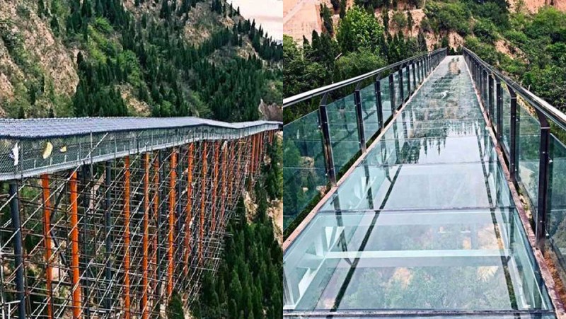 china opens massive glass slide