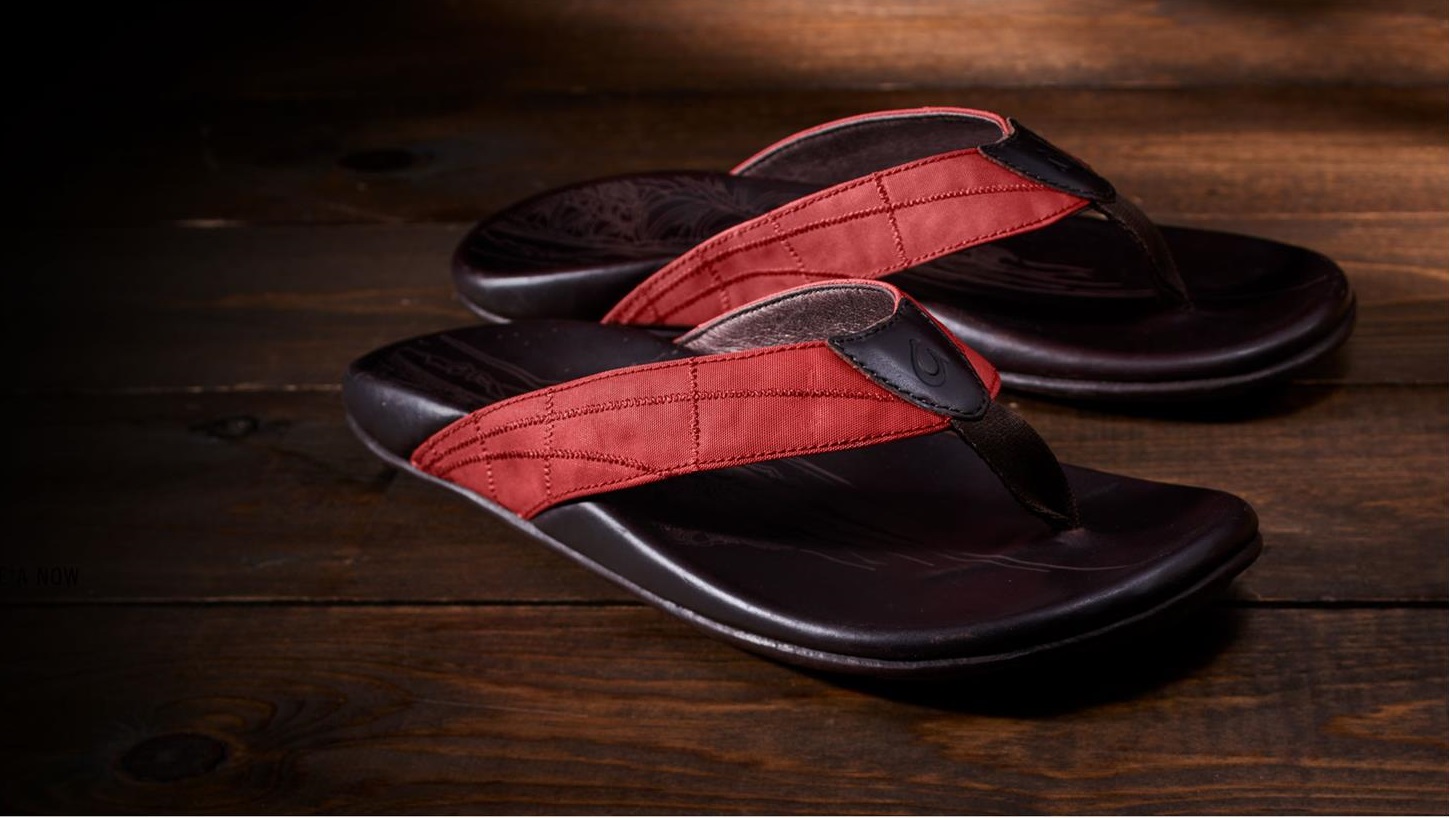 Olukai red sandals deals