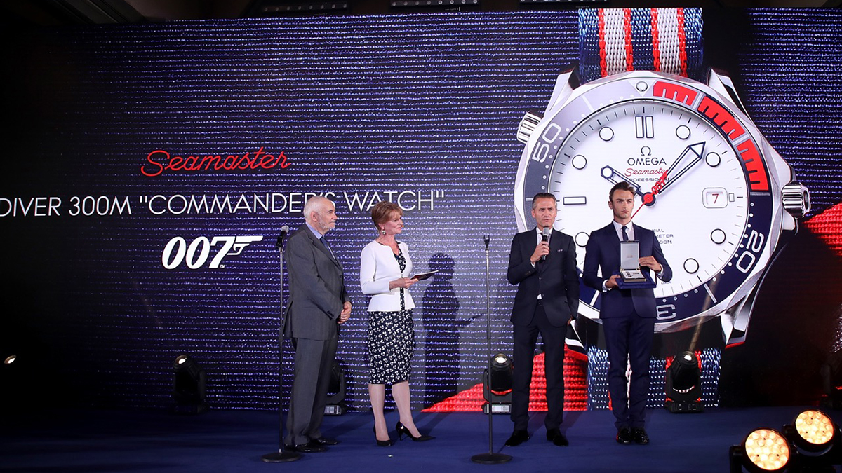 omega commanders watch michael g  wilson samantha bond raynald aeschlimann