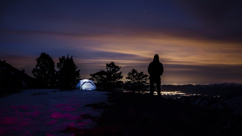 camping at night