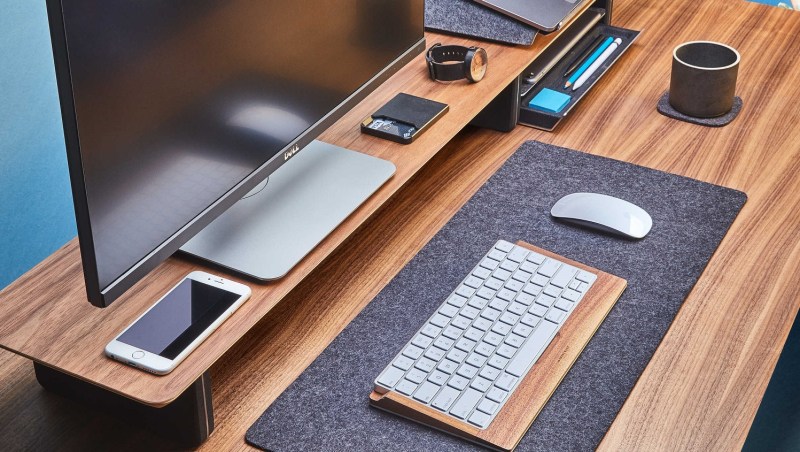 grovemade desk shelf system in maple