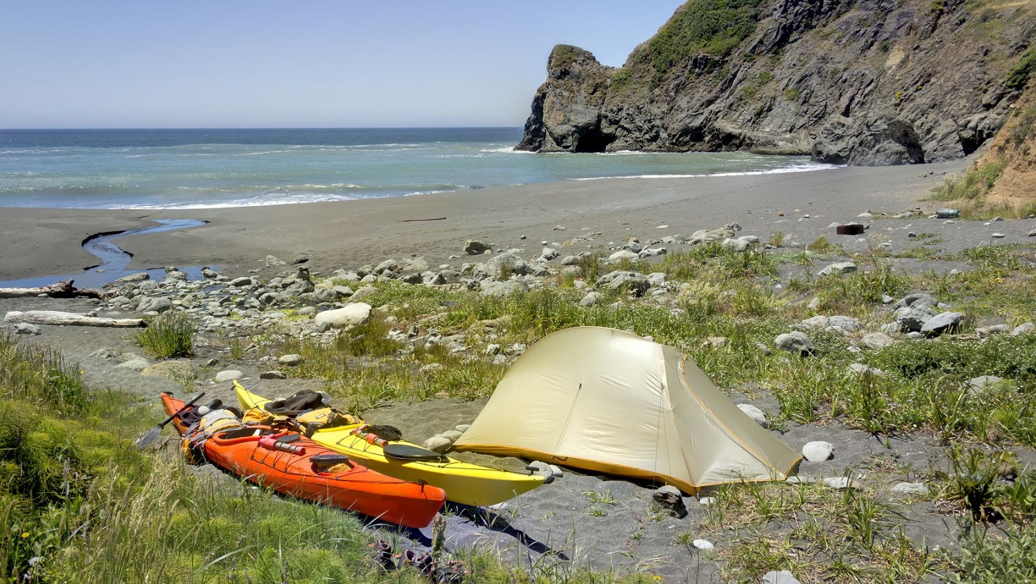 remote hikes in california, siskiyou wilderness, kayak camping