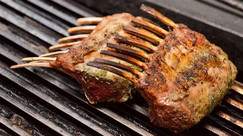 best ingredients for fall grilling rack of lamb on a grill
