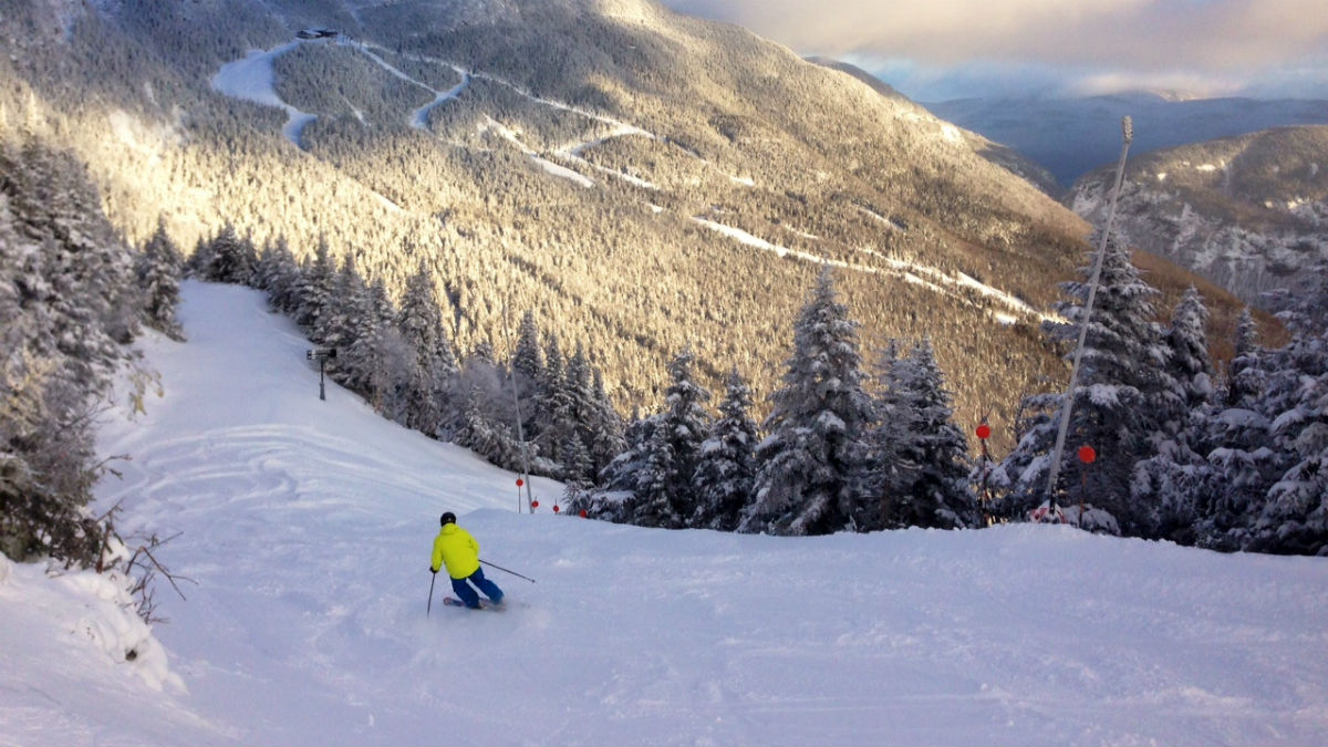 The slopes of Stowe, Vermont.