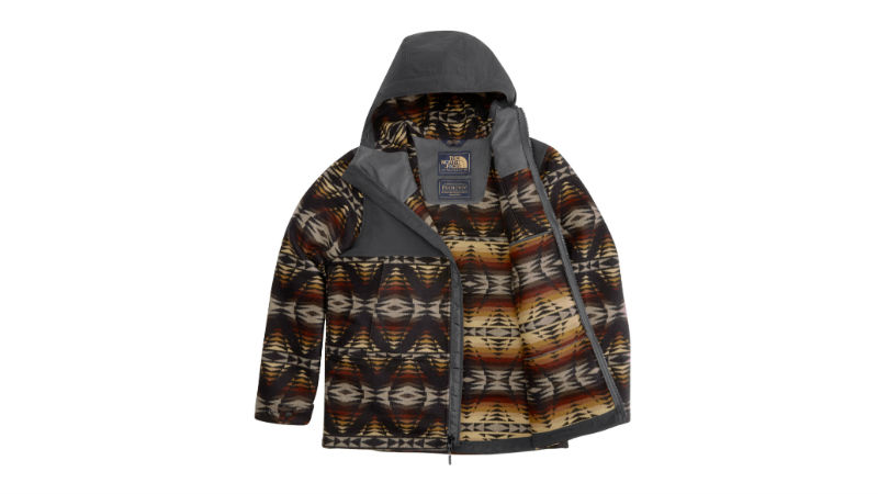 north face and pendleton mountain jacket gray