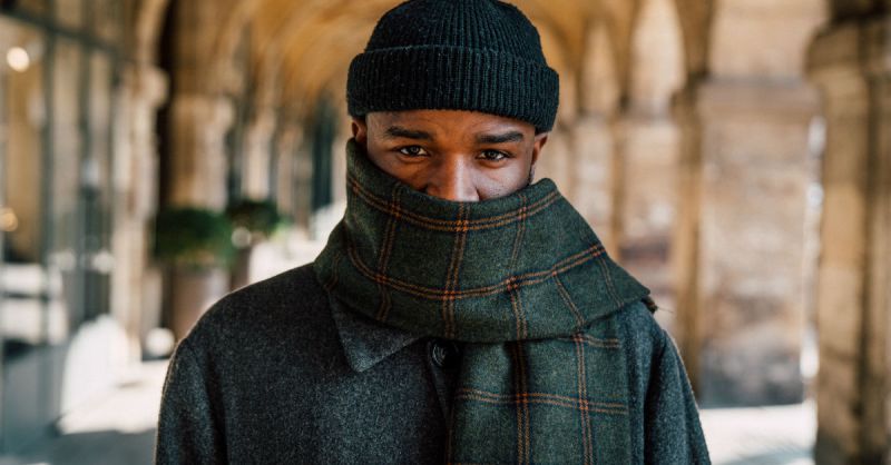 Brown Men's Scarves, Stylish Italian-Made Wool Scarves