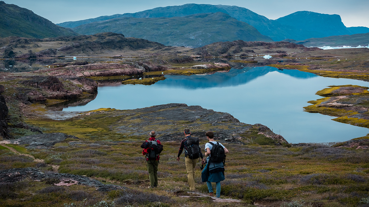 hiking in greenland