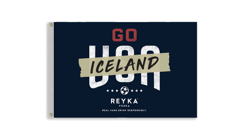 reyka vodka world cup iceland banner