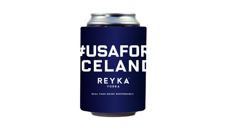 reyka vodka go iceland world cup 2018 koozie