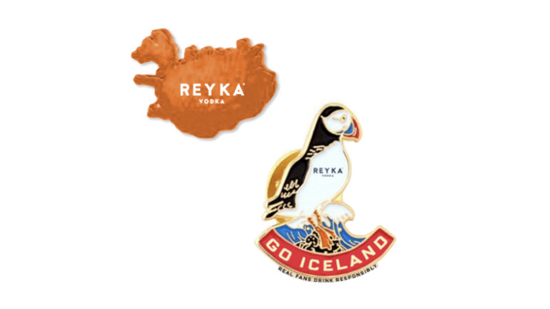 reyka vodka world cup iceland pins