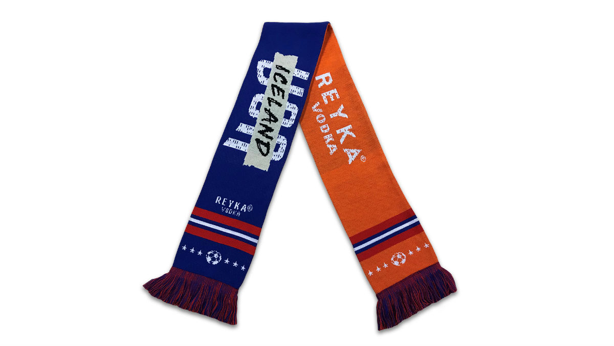 reyka vodka world cup iceland scarf