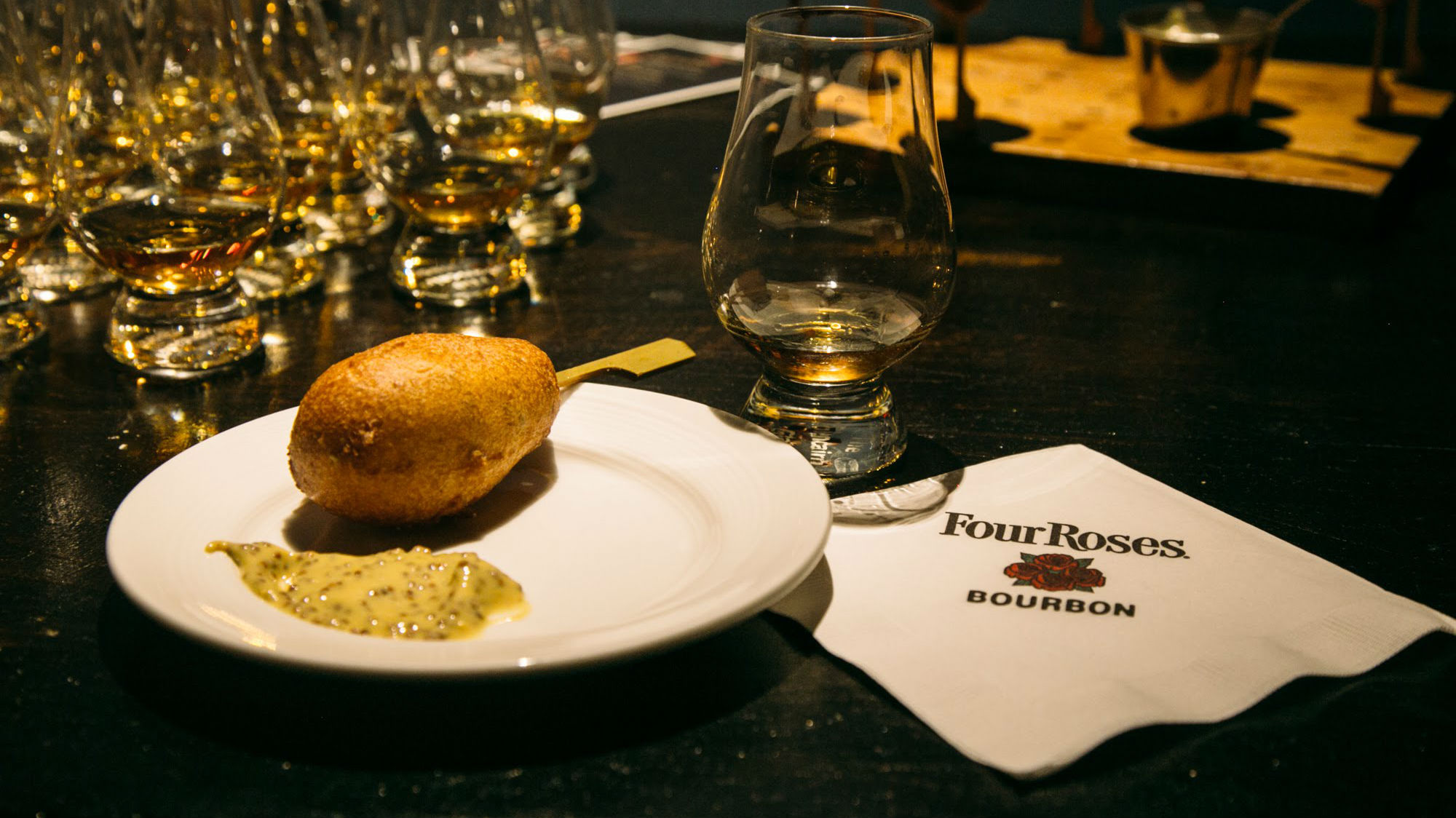 the manual four roses bourbon pairing food rye dog 1
