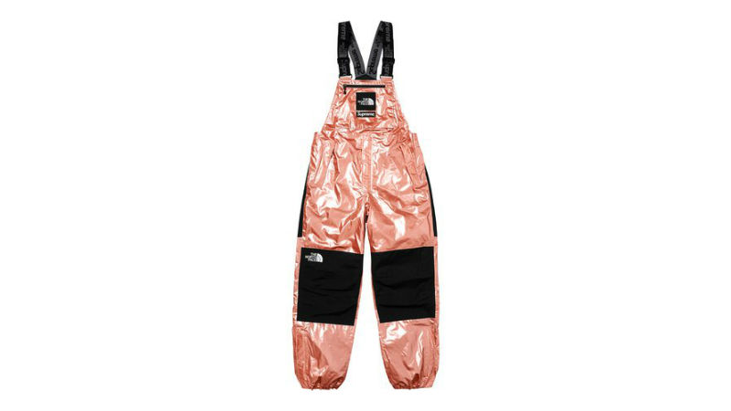 the north face supreme mountain bib pants rose gold