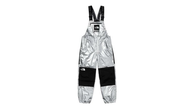 the north face supreme mountain bib pants silver