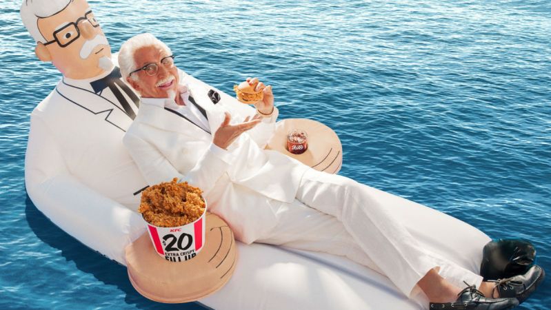 kfc pool float fried chicken