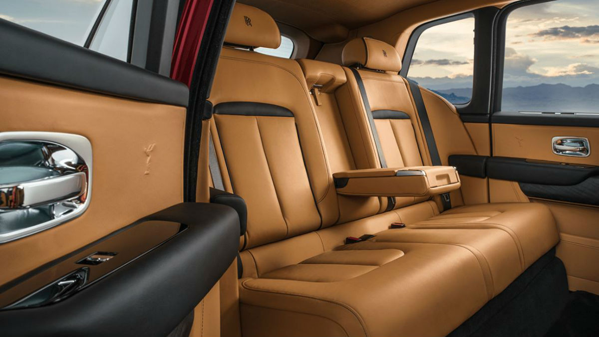 rolls royce cullinan interior tan back seat