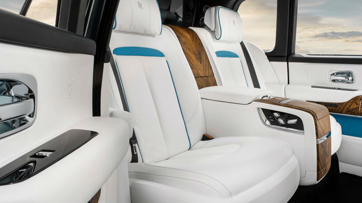 rolls royce cullinan interior white back seat