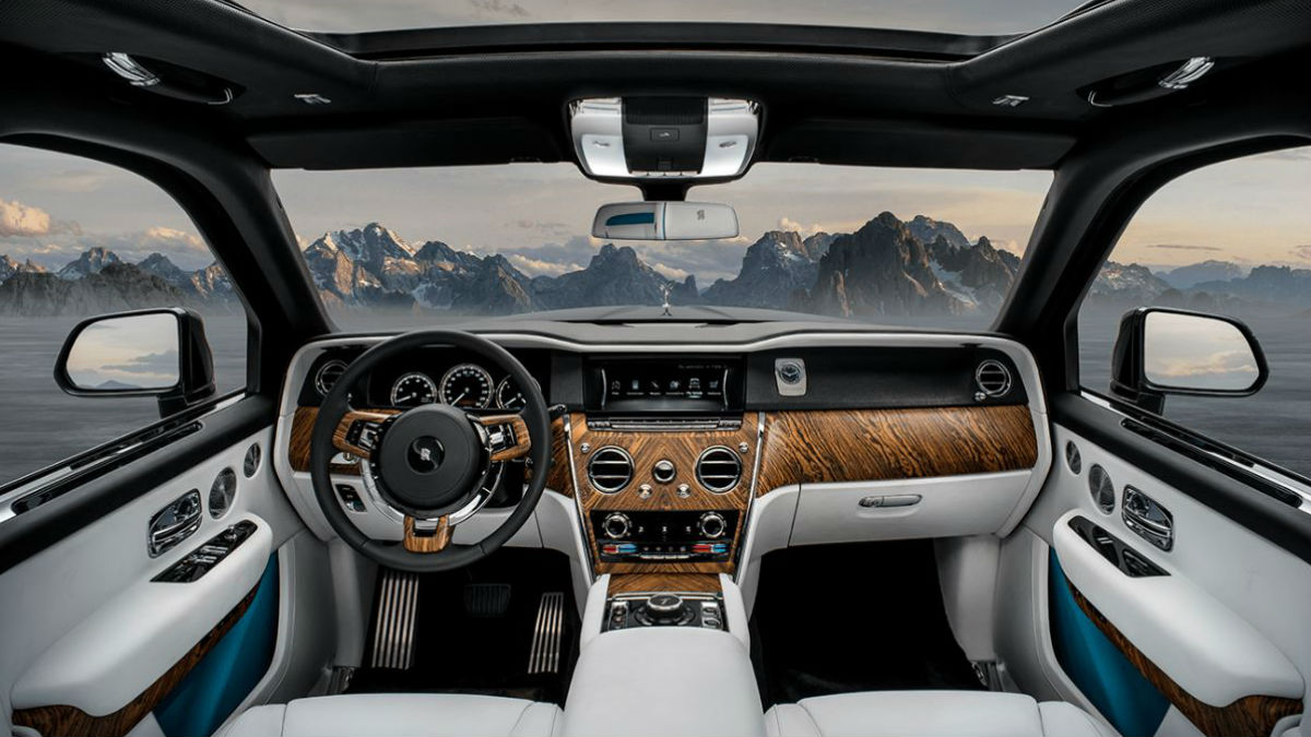 rolls royce cullinan interior white dash