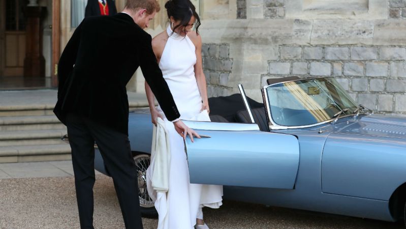 royal wedding prince harry meghan markle jaguar e type zero