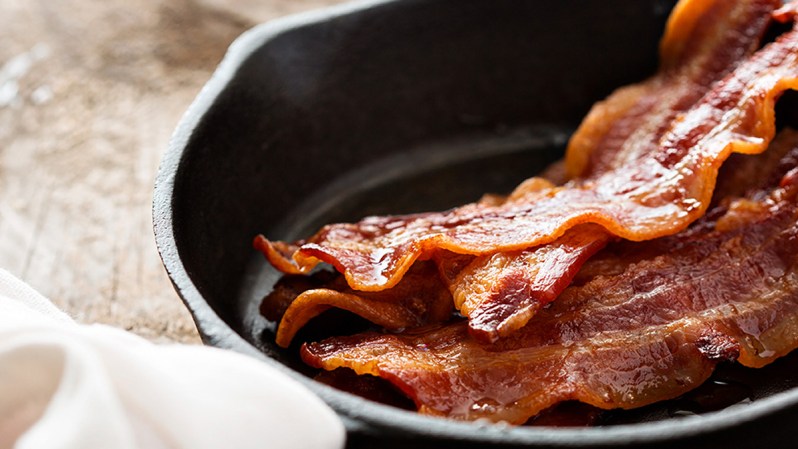 frying bacon