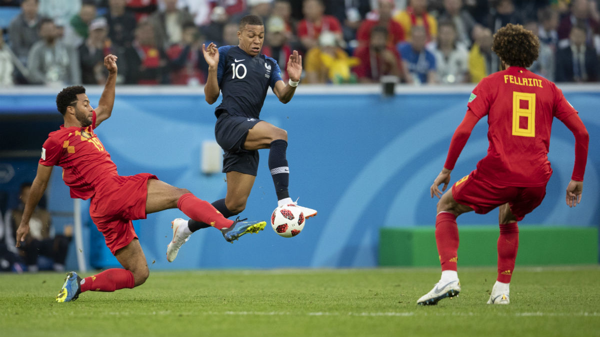 2018 World Cup Kylian Mbappe France Belgium