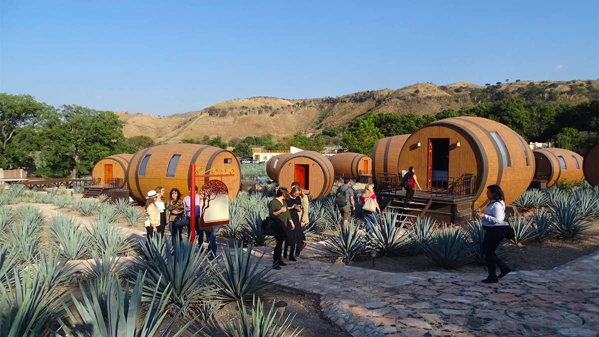 sleep in a giant tequila barrel at one of kind mexican distillery hotel matices de barricas 3