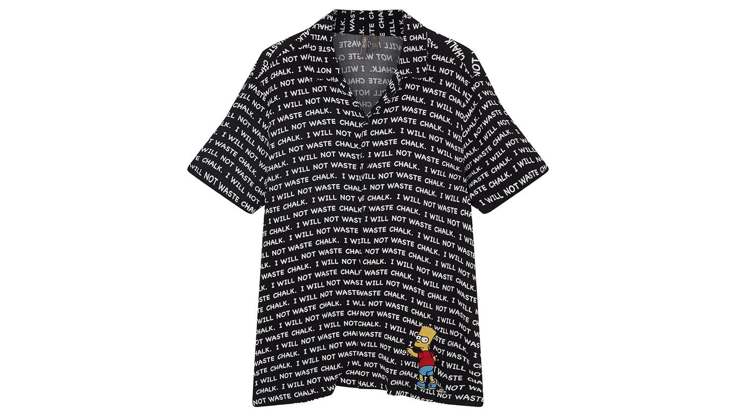 asos x the simpsons collection chalkboardblackbuttonup