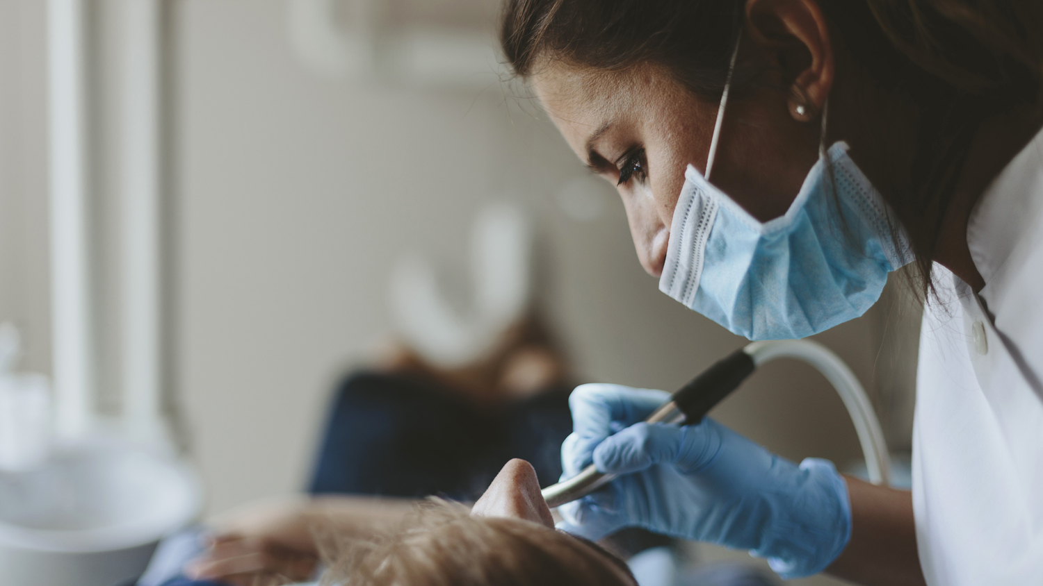 dentist working on patient