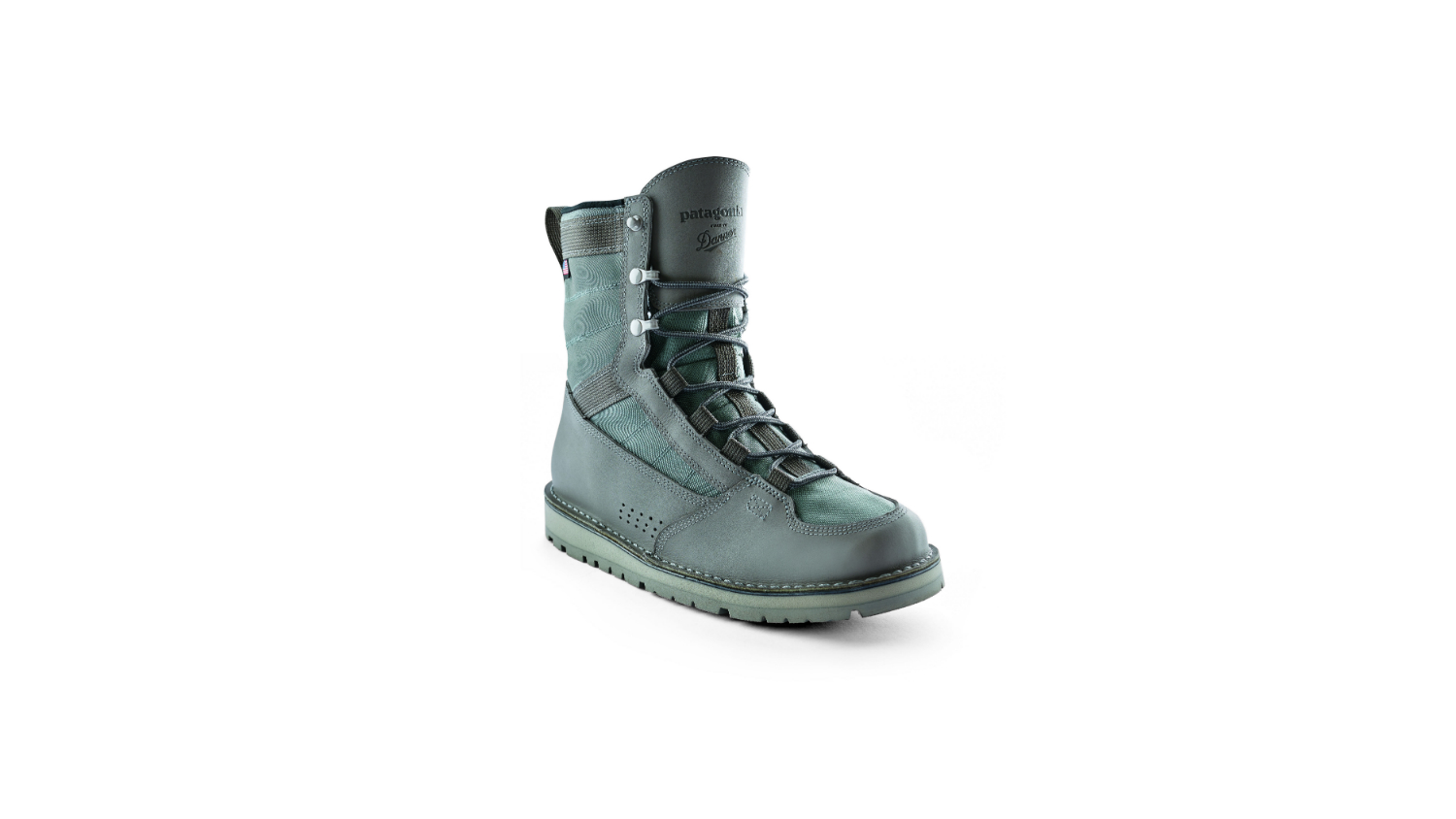 patagonia x danner fishing boots collab river salt boot  white backdrop
