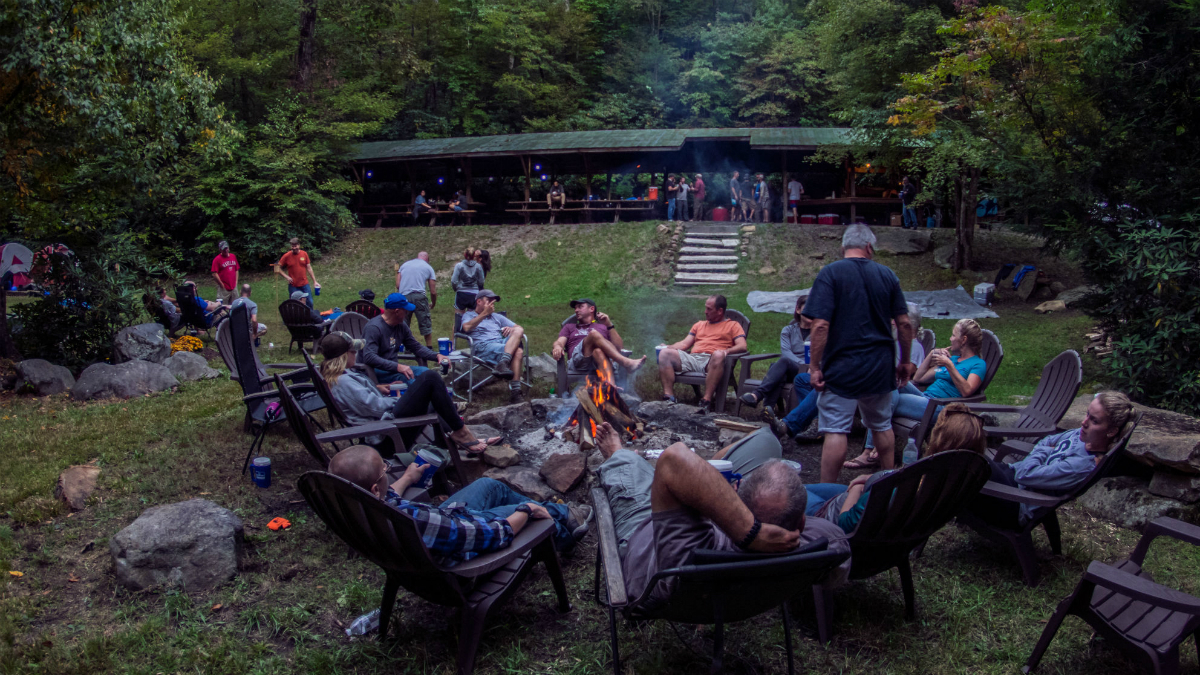 gauley river rafting camp fire edited