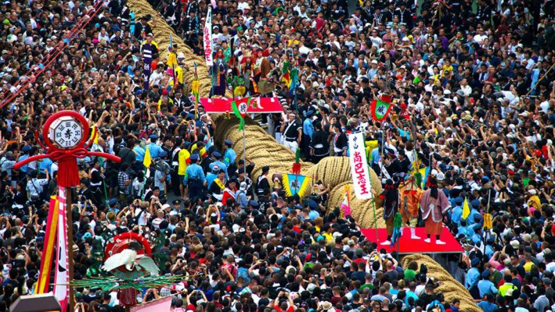 okinawa japan tug of war festival 1