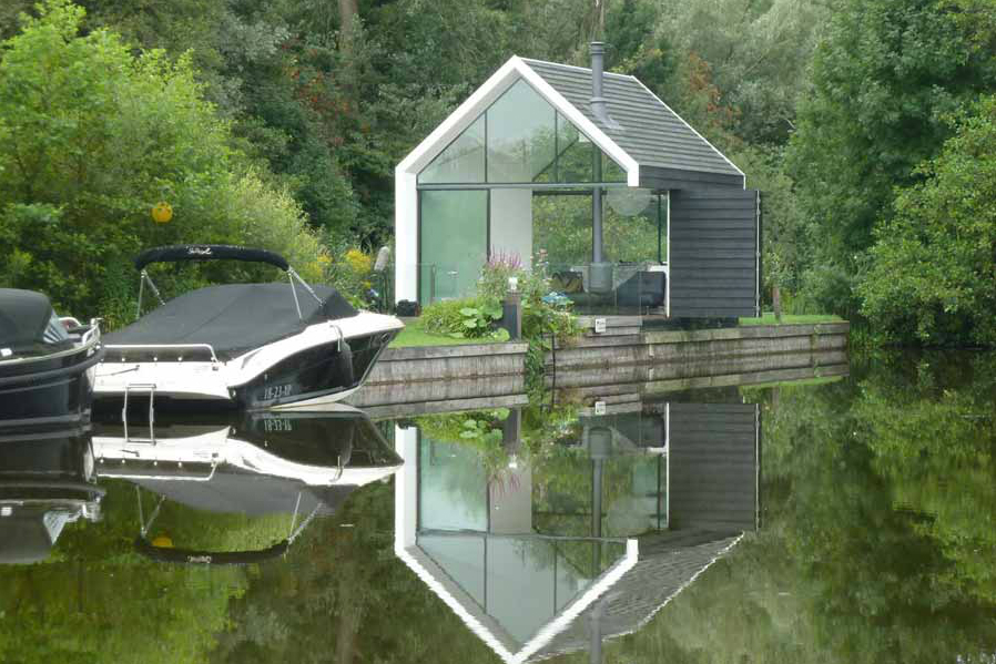 recreational island house 2by4 architectsgallery view from the lake2