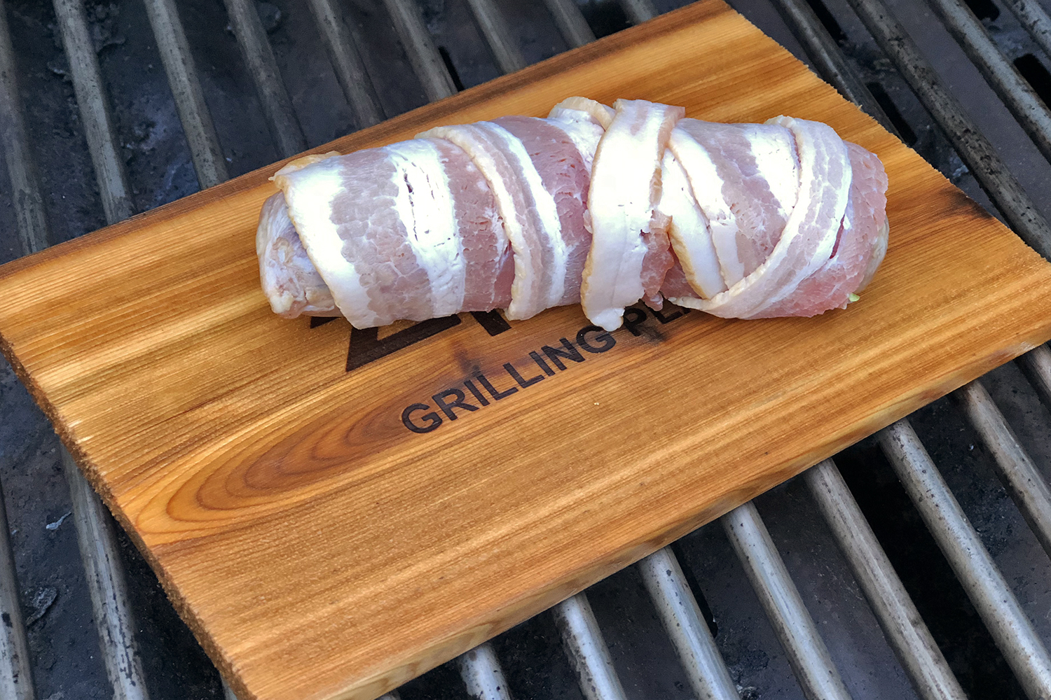 fall grilling recipes cedar plank bacon wrapped andouille sausage 2