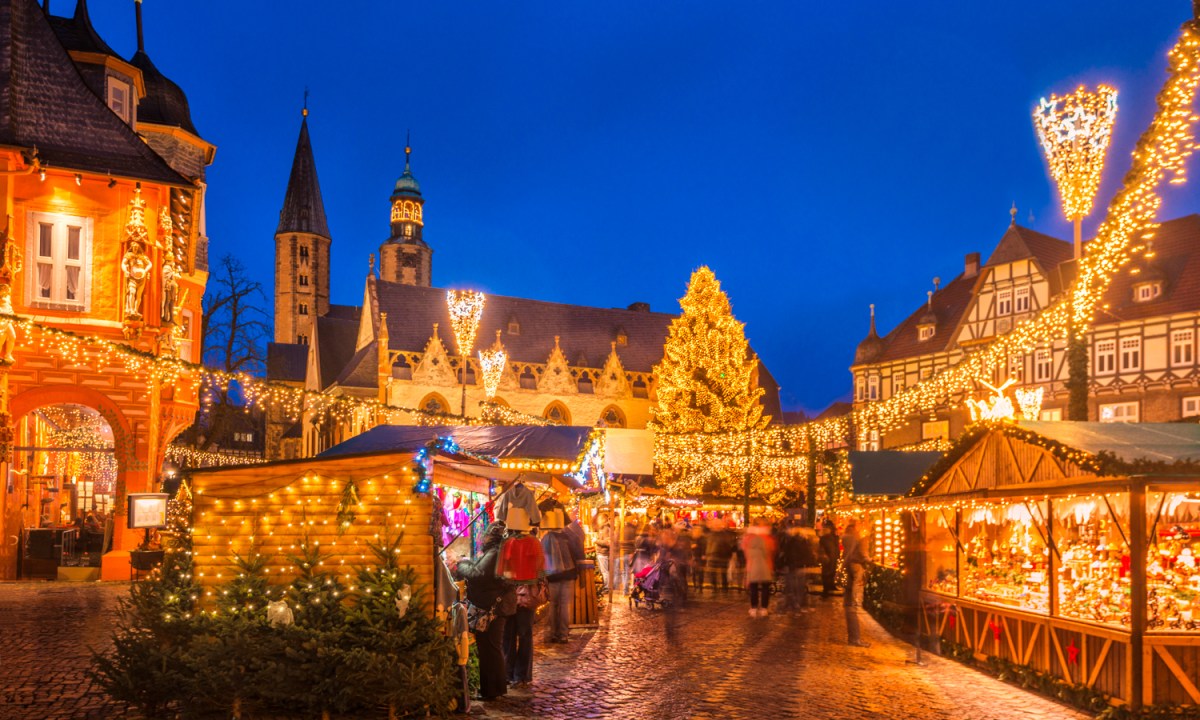 Christmas Market on the historic Market Square of Goslar, Germany