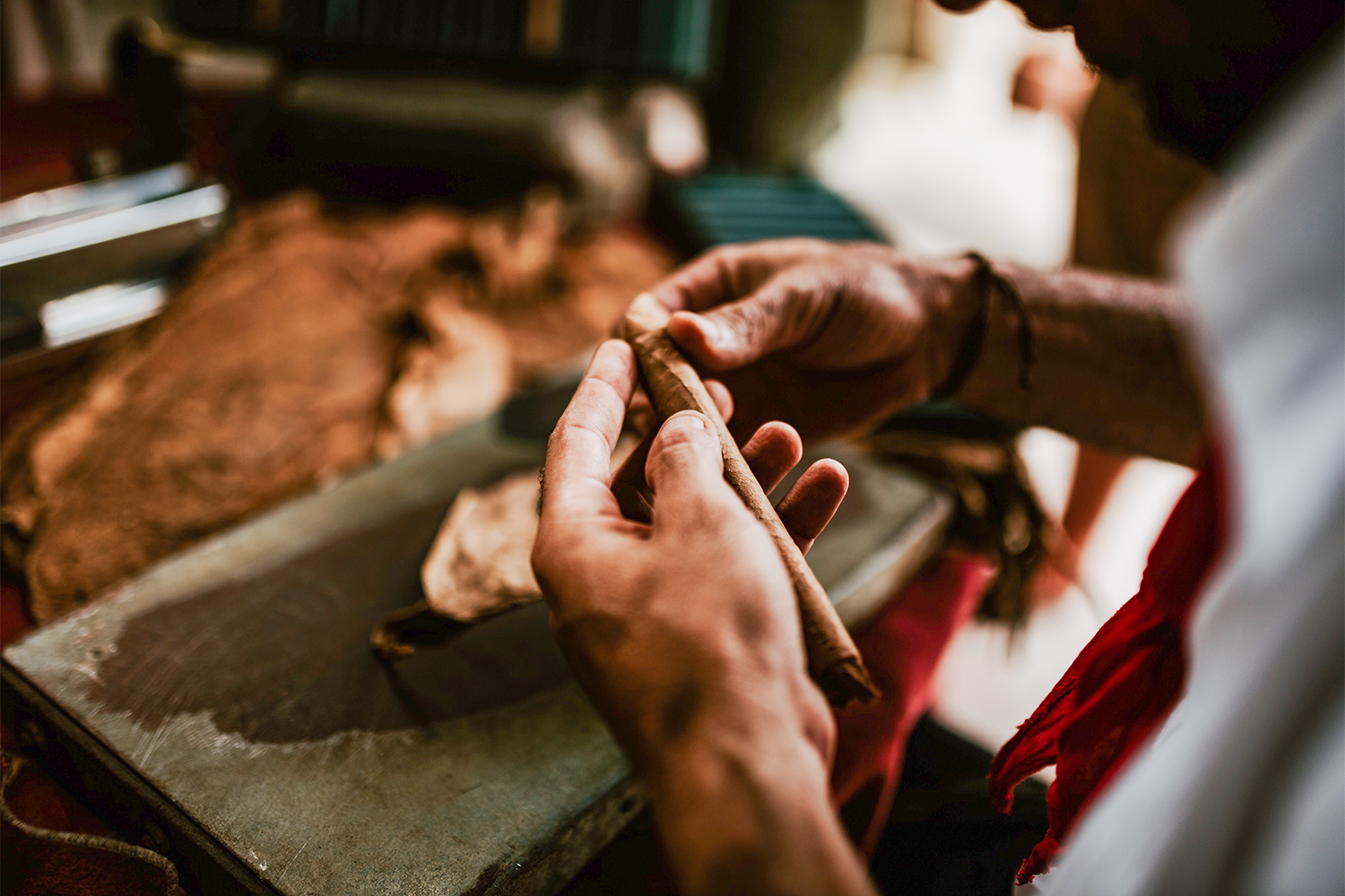 making a cigar